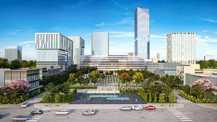 Phối cảnh trung tâm thương mại thuộc dự án E.City Tân Đức Long An 